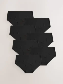 Noir - Lot 7 culottes invisibles et confortables