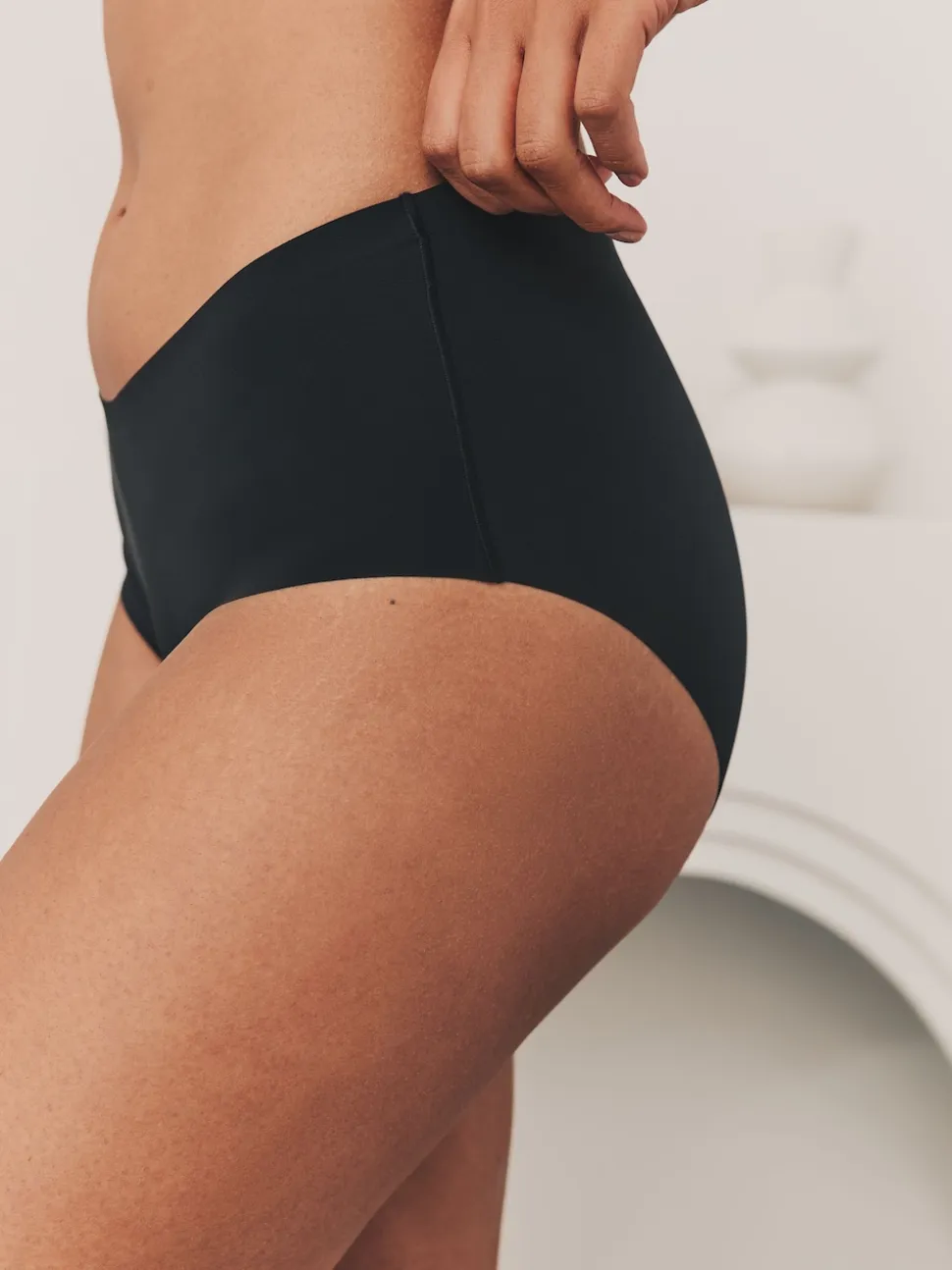 Noir - Lot 7 culottes invisibles et confortables