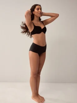 Noir - Lot 3 culottes invisibles et confortables