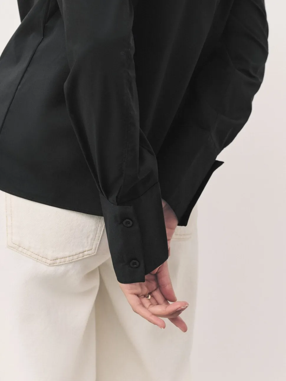 Noir - Lot de 2 chemises ajustées extensibles indispensables à manches longues