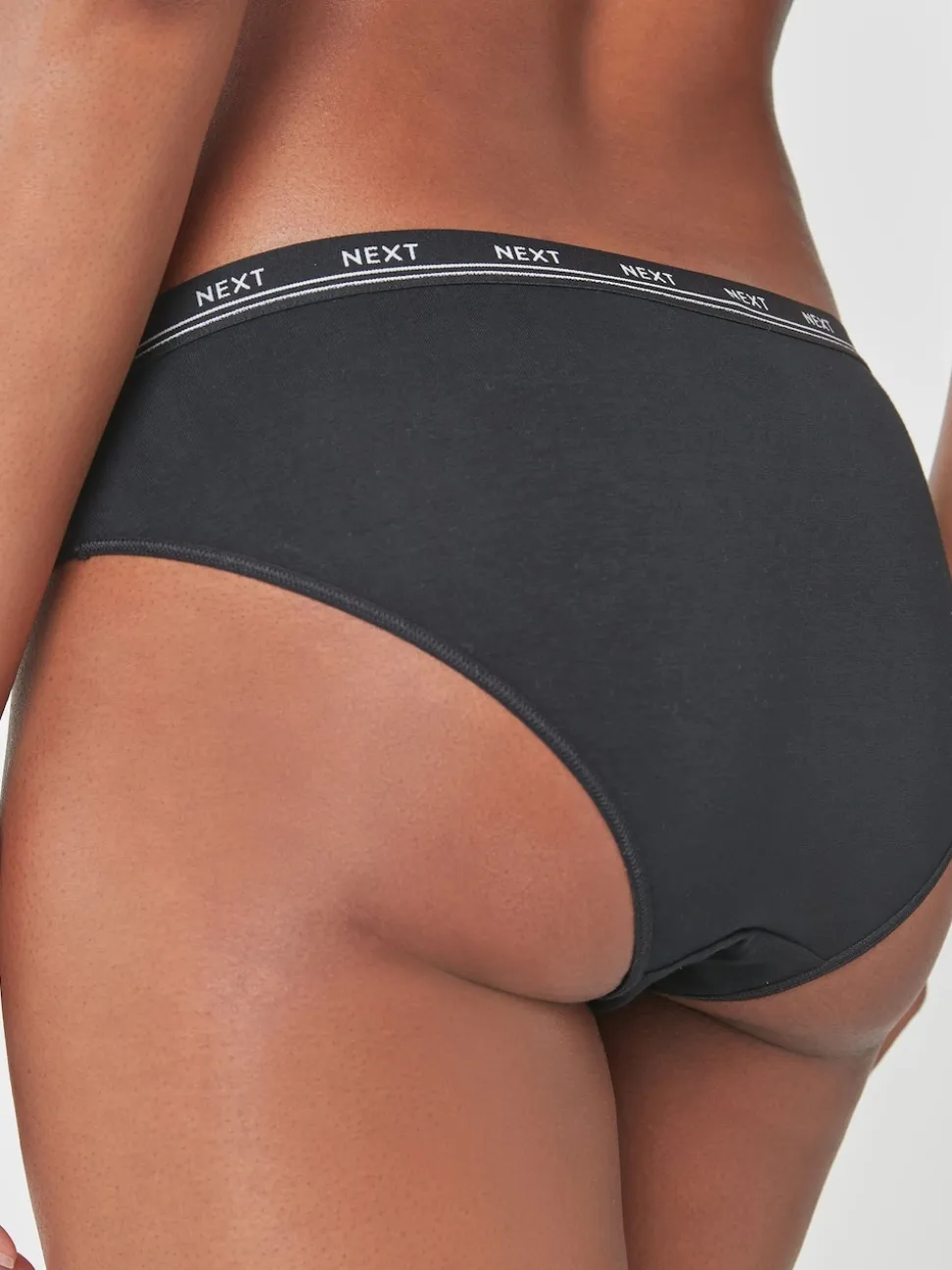 Noir - Lot de 4 culottes à logo en coton