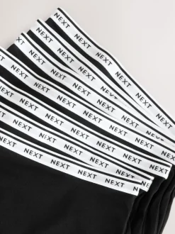 Noir - Lot de 7 culottes à logo en coton