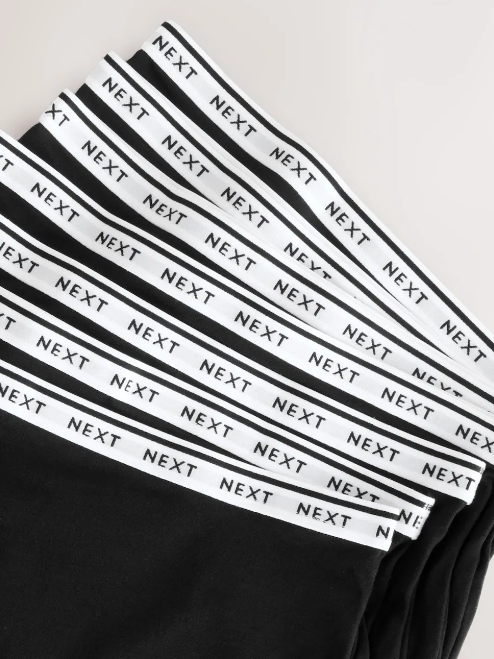 Noir - Lot de 7 culottes à logo en coton