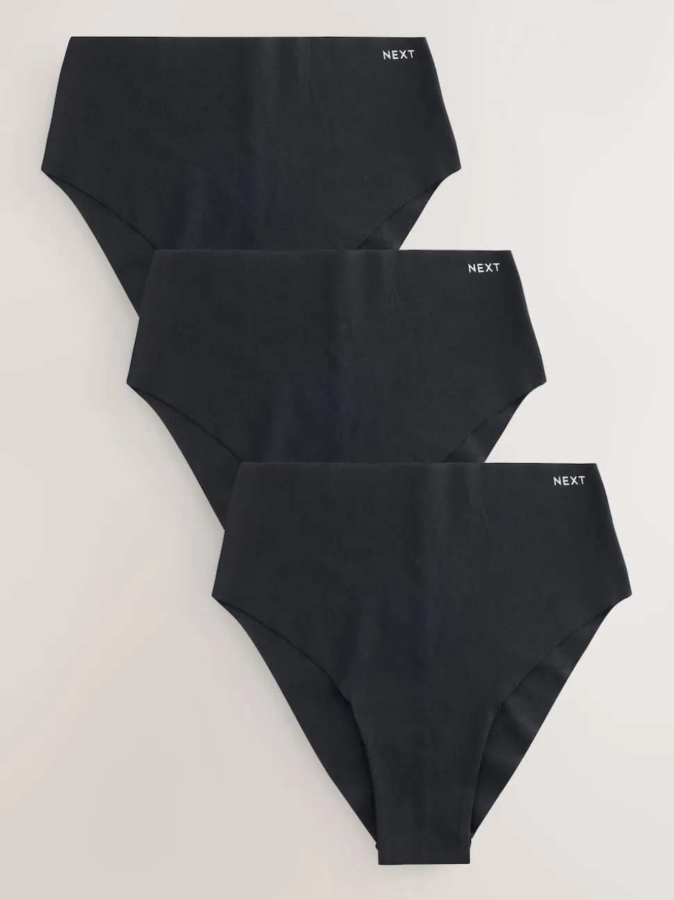 Noir - Lot de 3 culottes en coton majoritaire sans VPL