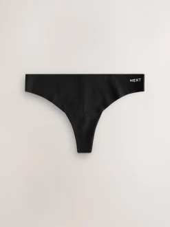 Noir - Lot de 3 culottes en coton majoritaire sans VPL