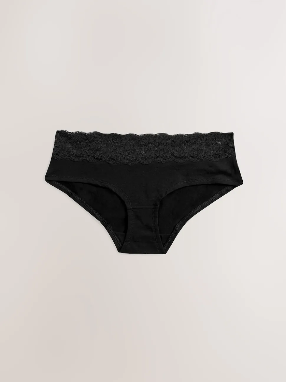 Noir - Lot de 4 culottes en coton et dentelle