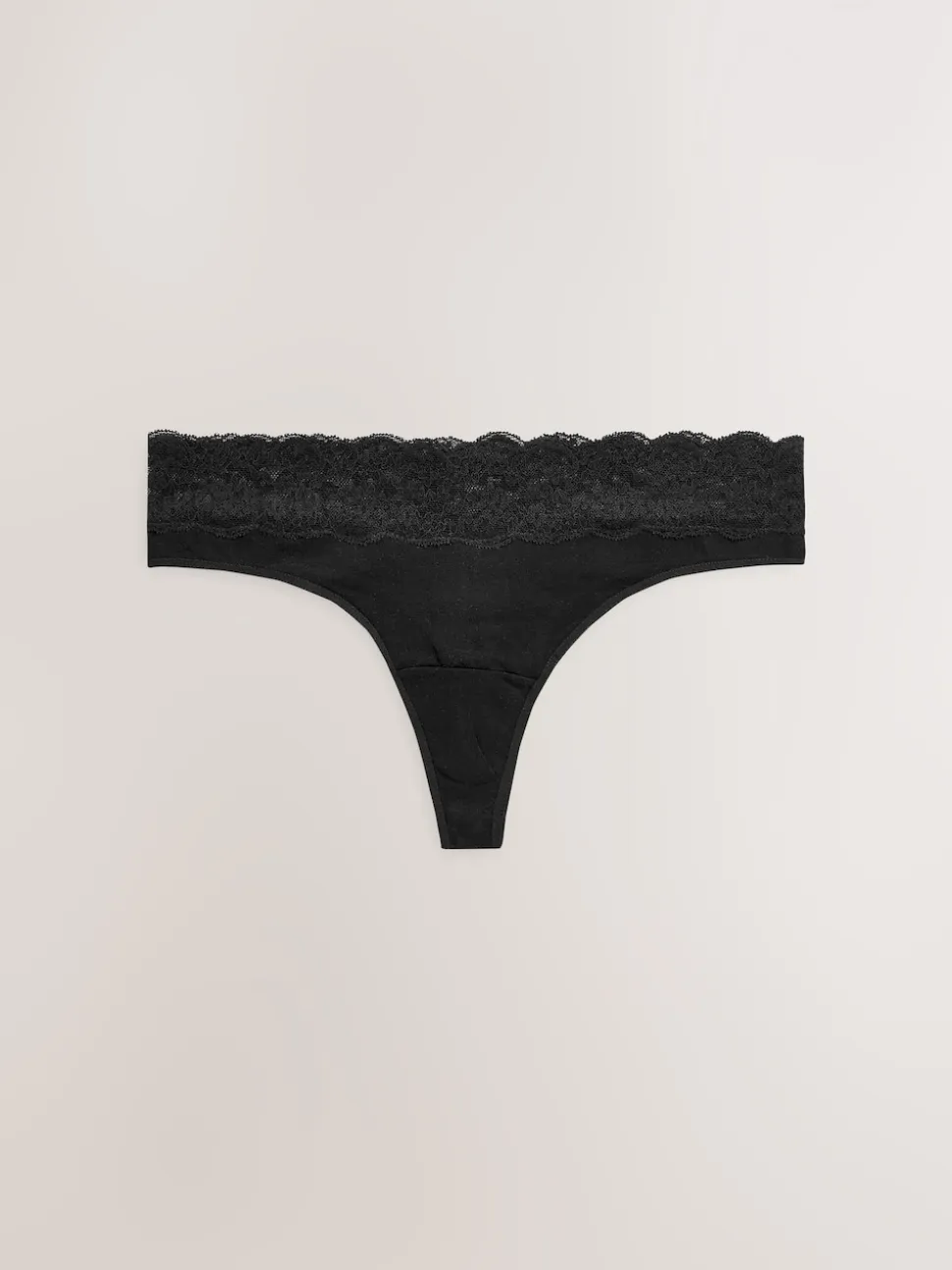 Noir - Lot de 4 culottes en coton et dentelle