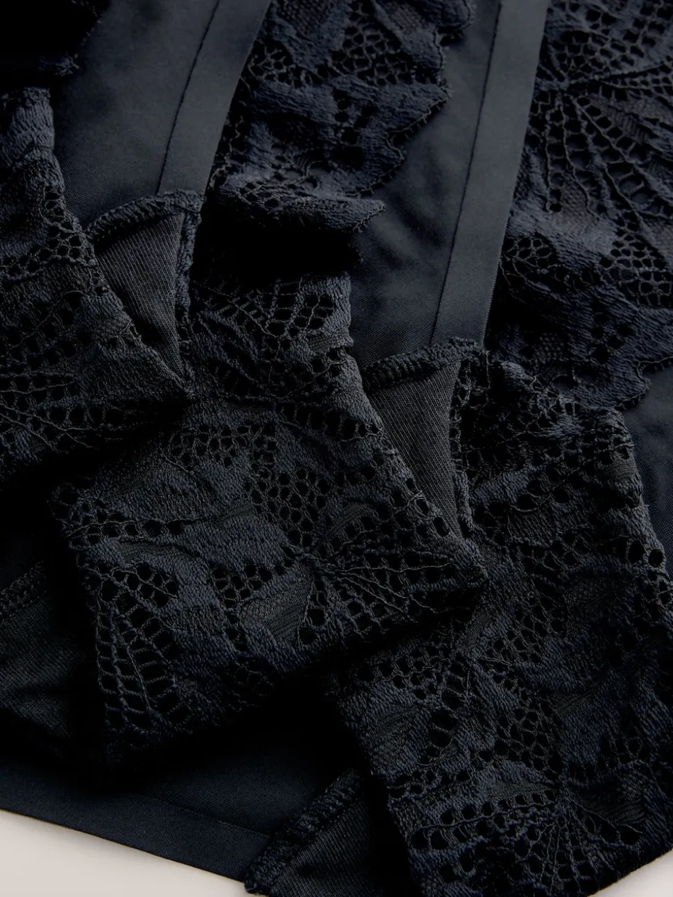 Noir - Lot de 3 culottes NVPL en dentelle sur le devant