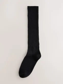 Noir - Lot de 1 paires de chaussettes longues souples