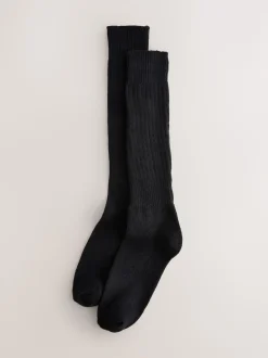 Noir - Lot de 1 paires de chaussettes longues souples