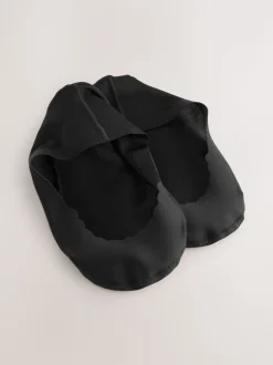 Noir - Lot de 2 paires de chaussettes invisibles transparentes à bord festonné