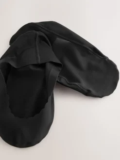 Noir - Lot de 2 paires de chaussettes invisibles transparentes à bord festonné