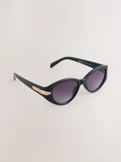 Noir - Lunettes de soleil ovales
