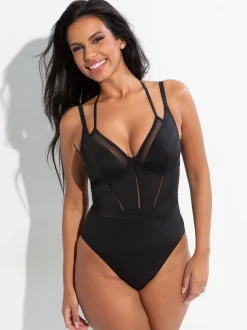 Noir - Maillot de bain Pour Moi Sydney à armatures à double bretelles