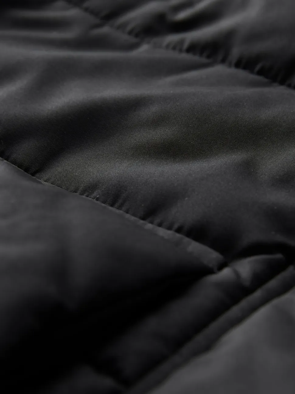 Noir - Manteau long matelassé à capuche résistant à la douche