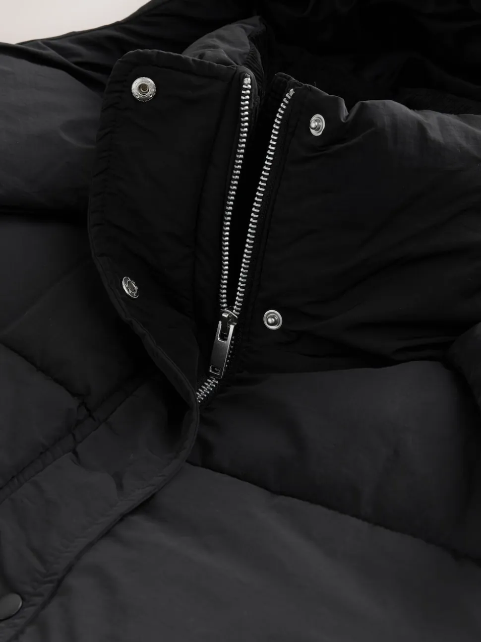 Noir - Manteau long rembourré imperméable