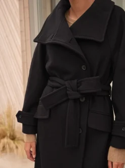 Noir - Manteau N. Premium en entonnoir