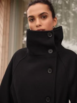 Noir - Manteau N. Premium en entonnoir