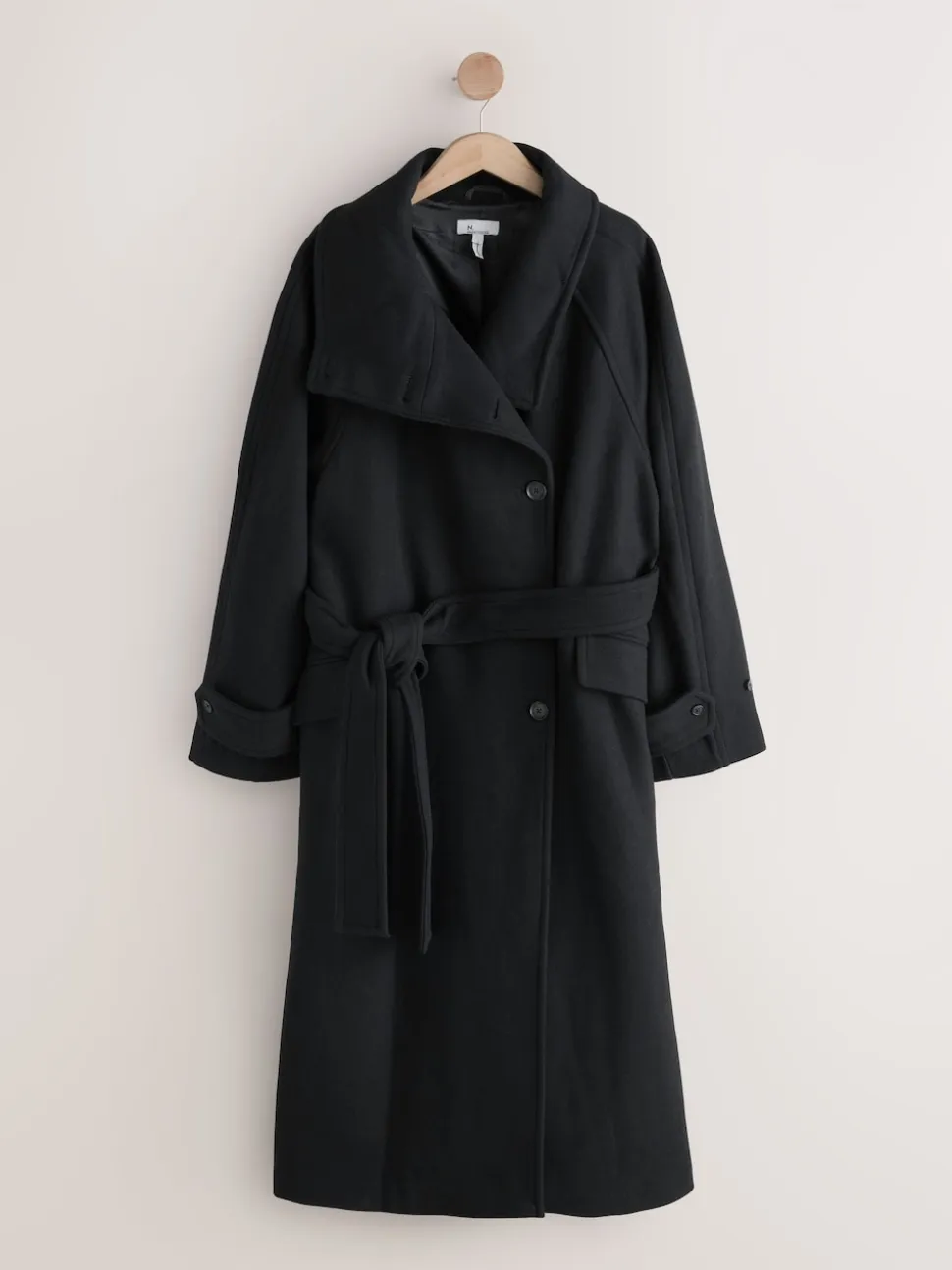 Noir - Manteau N. Premium en entonnoir
