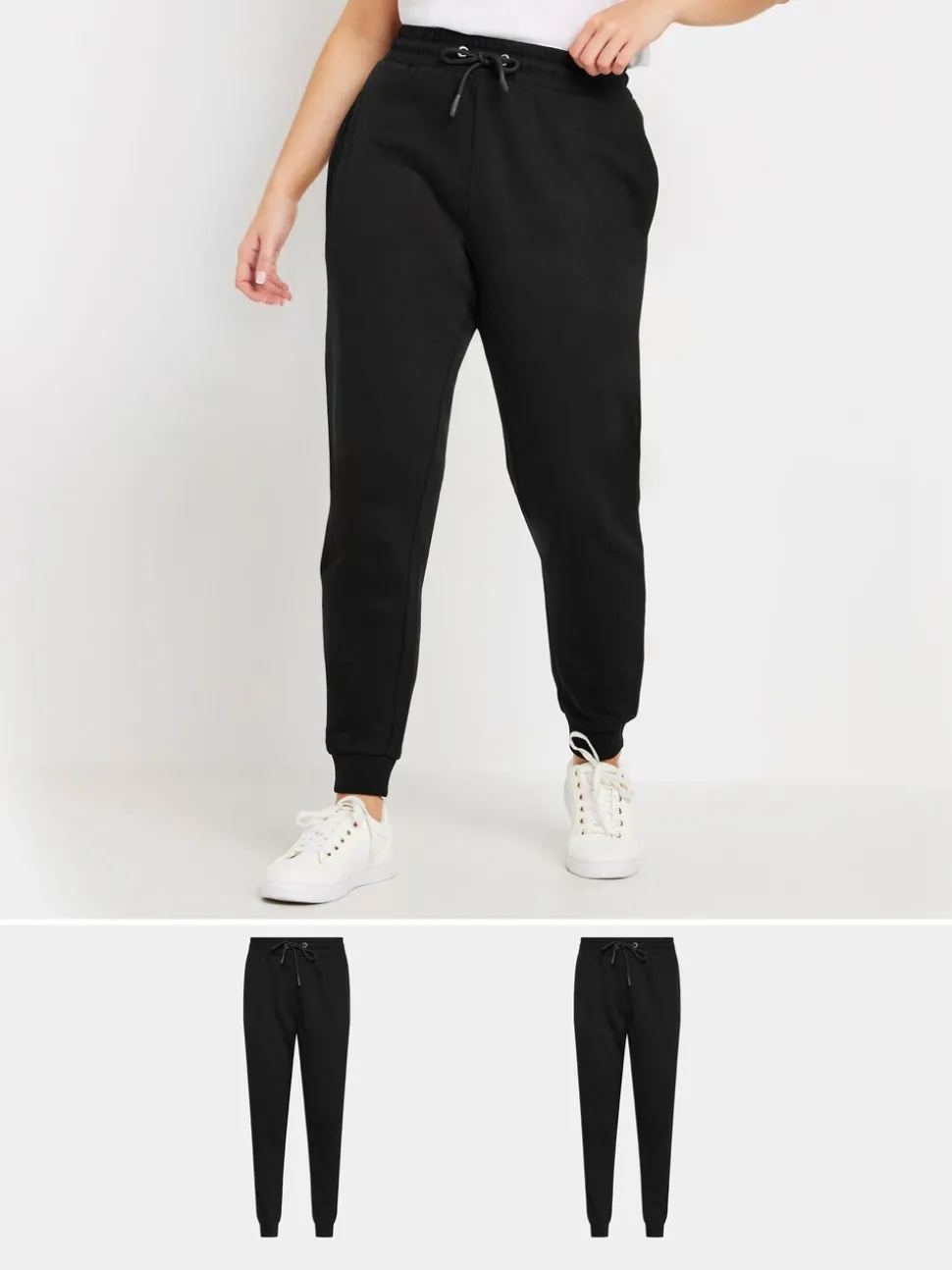 Noir - M&Co Joggers à poignets 2 Lot