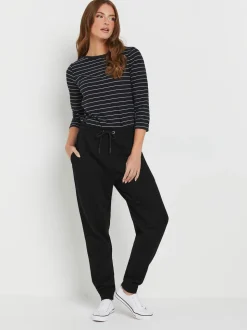 Noir - M&Co Pantalon de jogging à poignets froncés