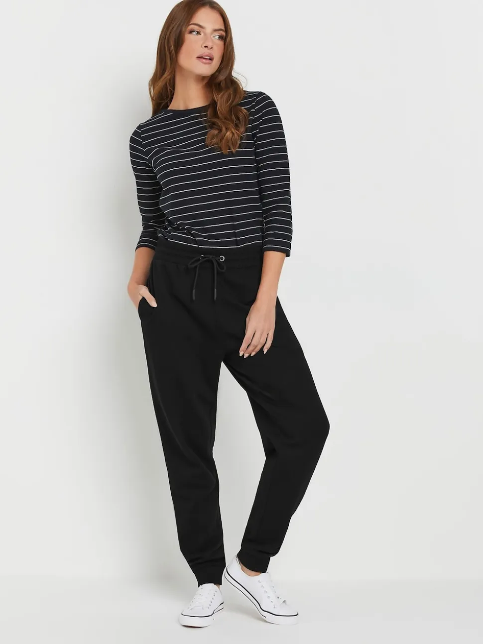 Noir - M&Co Pantalon de jogging à poignets froncés