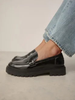 Noir - Mocassins à semelle épaisse