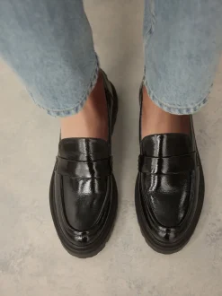 Noir - Mocassins à semelle épaisse