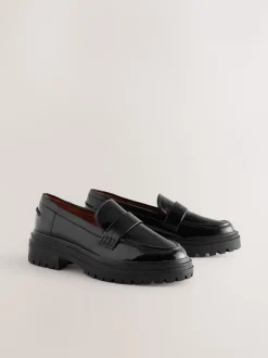 Noir - Mocassins à semelle épaisse