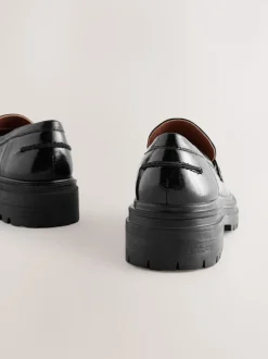 Noir - Mocassins à semelle épaisse