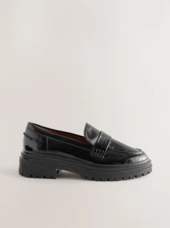 Noir - Mocassins à semelle épaisse