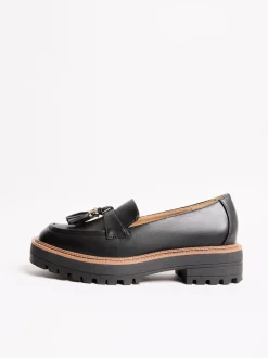 Noir - Mocassins Lipsy en similicuir à mors épais