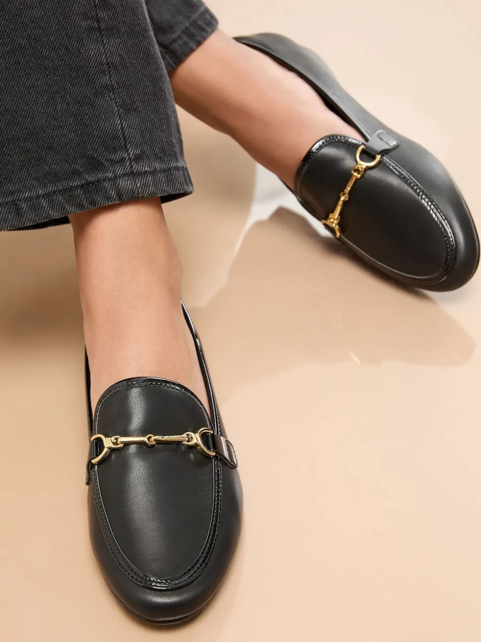 Noir - Mocassins Lipsy Snaffle en similicuir