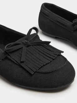 Noir - Mocassins Yours Curve à franges extra larges