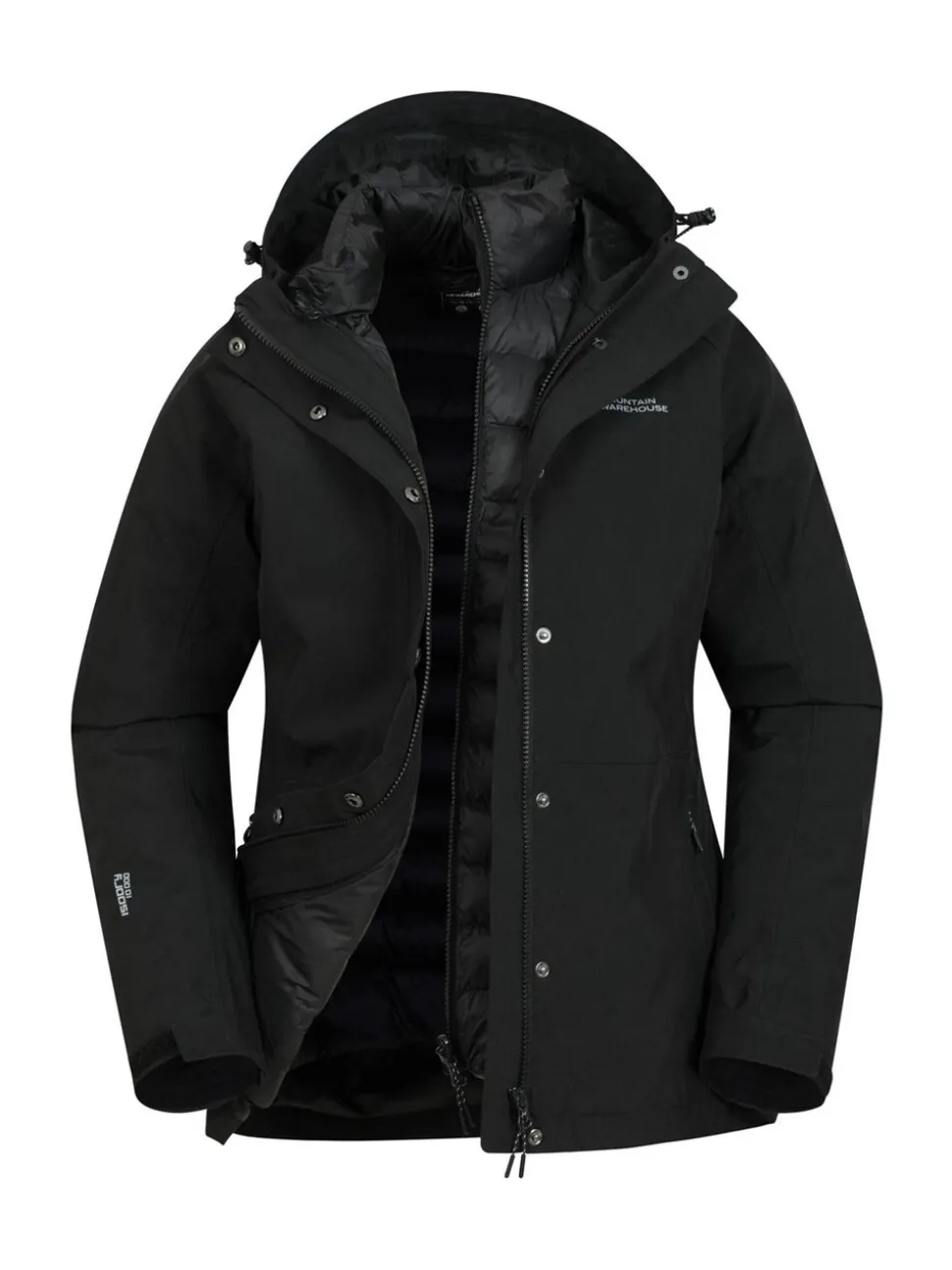Noir - Mountain Warehouse Alaskan Womens 3-in-1 Veste imperméable