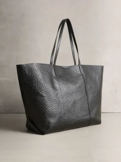 Noir - N. Premium grand Sac shopping en cuir