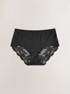 Noir - No VPL Lace Back Briefs 3 Pack