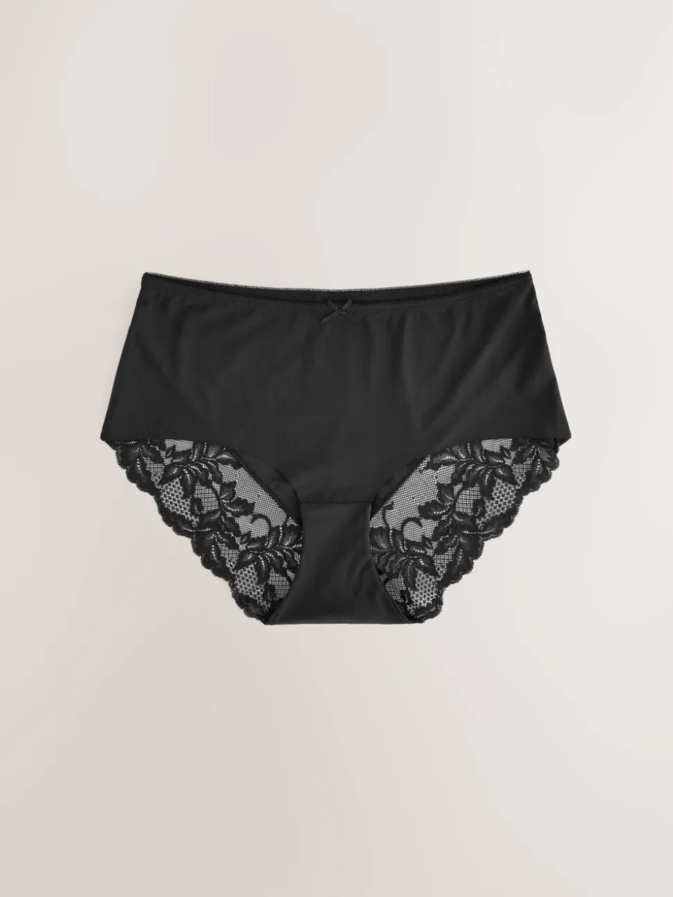 Noir - No VPL Lace Back Briefs 3 Pack