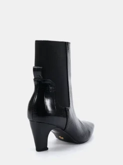 Noir - Novo bottines Kennedy incurvées à talon moyen Chelsea