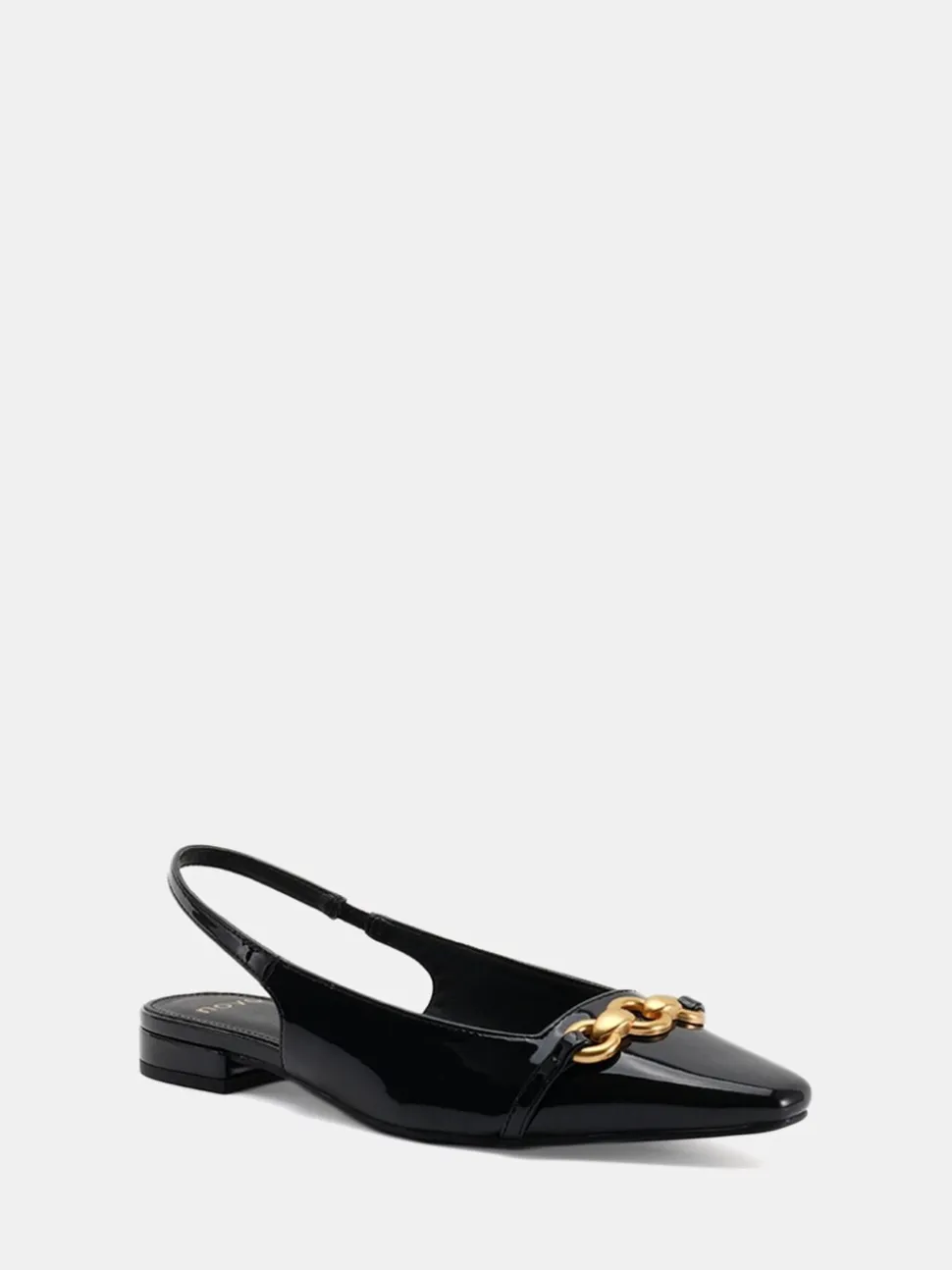 Noir - Novo Colish Hardware Slingback Chaussures plates