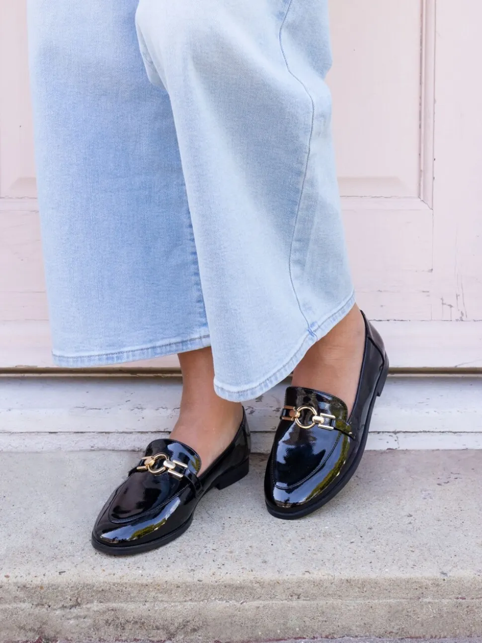 Noir - Novo Mocassins à bordure celeste avec anneau