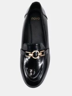 Noir - Novo Mocassins à bordure celeste avec anneau