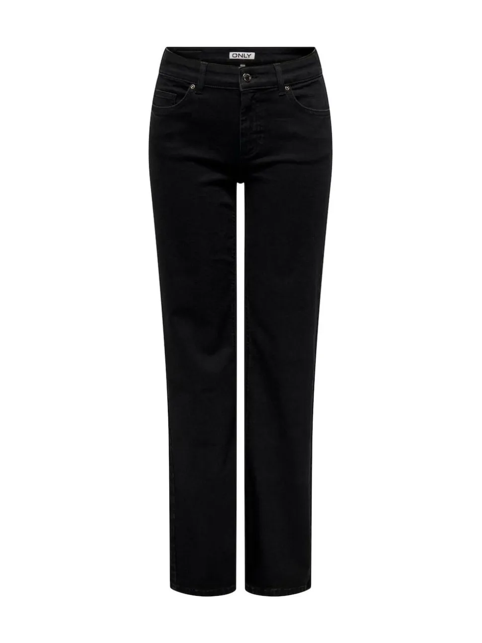 Noir - Only Jeans coupe droite blush taille mi-haute avec super extensible