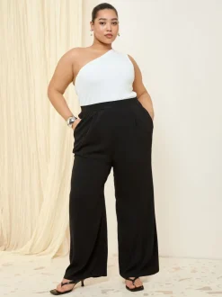 Noir - Pantalon ample Friends Like These taille élastique