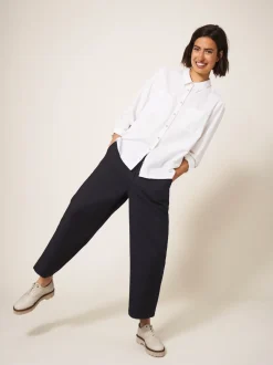 Noir - Pantalon court large White Stuff Belle