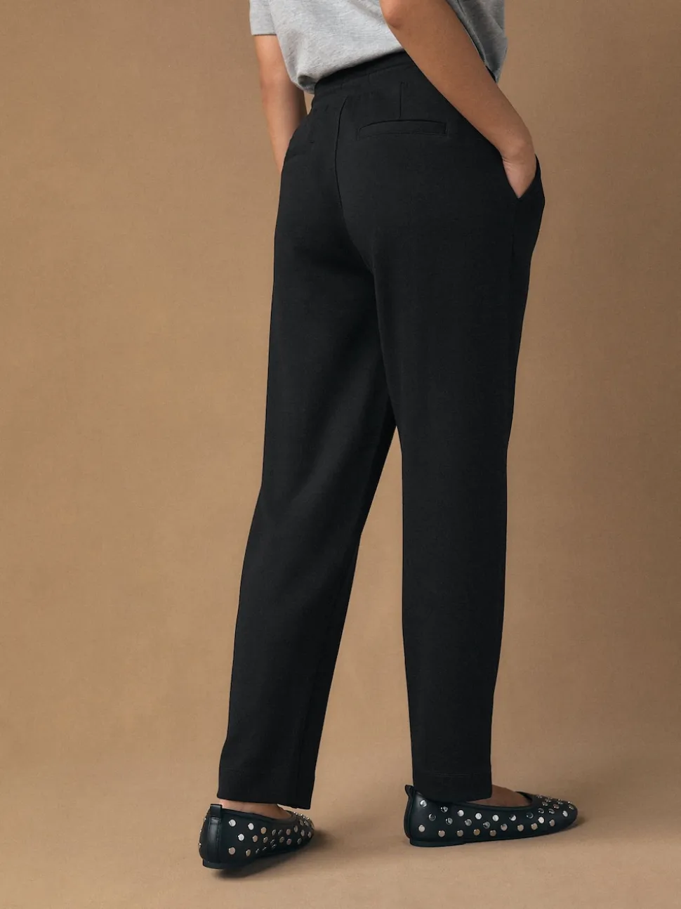 Noir - Pantalon de jogging fuselé en jersey