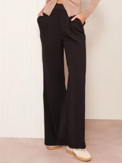 Noir - Pantalon Friends Like These à taille élastique