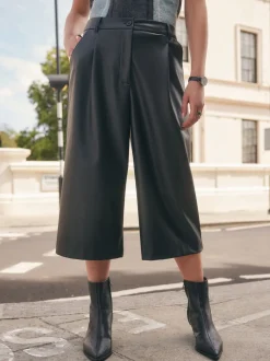 Noir - Pantalon Jort en similicuir