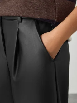 Noir - Pantalon Jort en similicuir