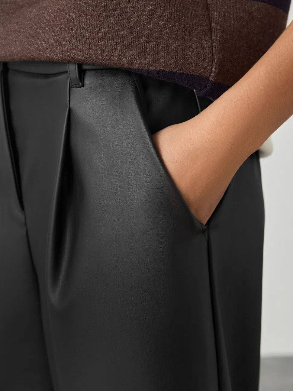 Noir - Pantalon Jort en similicuir
